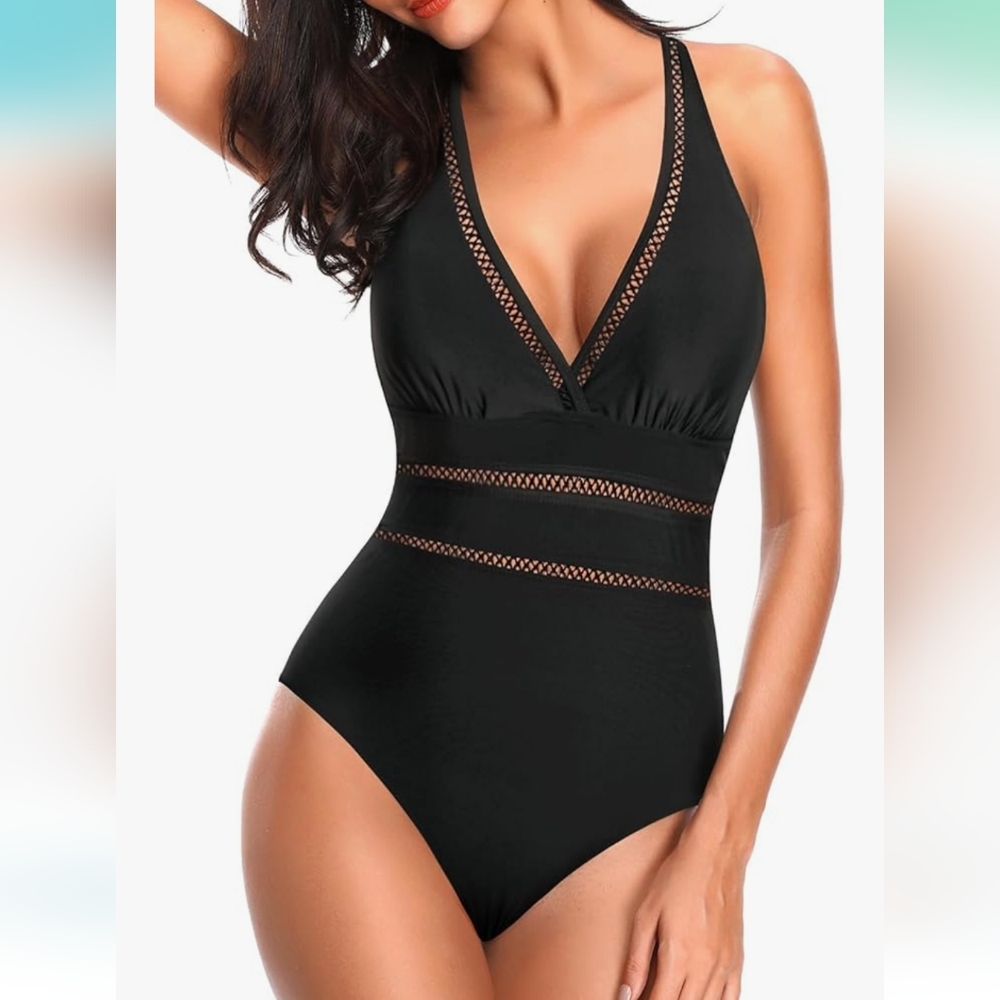 Elegant Black One-Piece Swimsuit